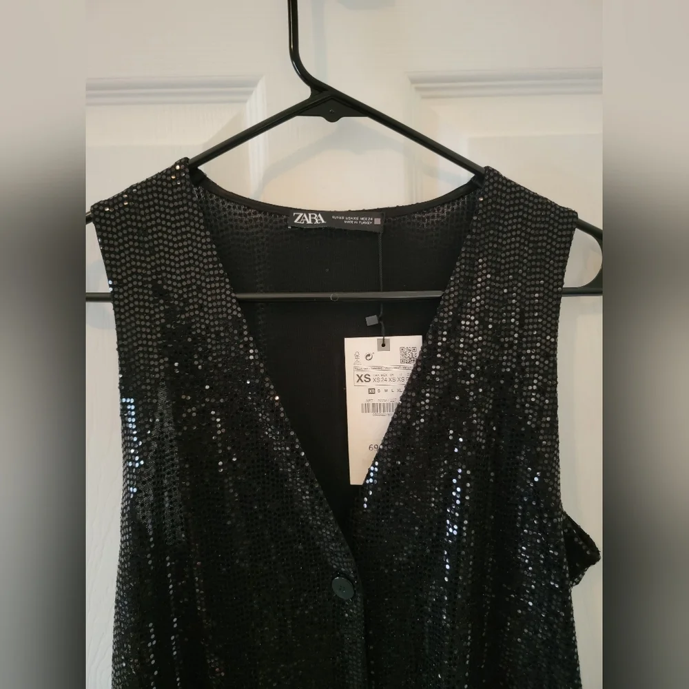 Zara Sparkly Vest Dress NWT - Picture 6 of 10